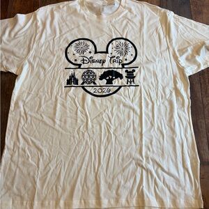 NWT Disney Trip 2026 all 4 parks vacation short sleeve shirt 2XL